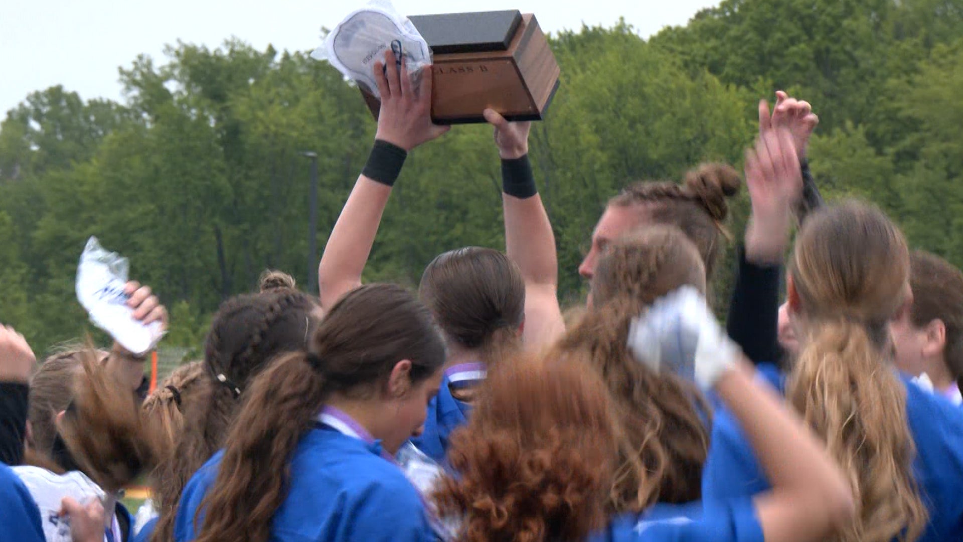 Webster Schroeder Flag Football celebrates its Section V Championship